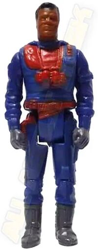 Kenner M.A.S.K. Firecracker PlayFul argentine, licensed product. Blue suit, red belt, accessories, and sweater, gray gloves and boots.
